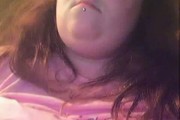 Cute fatty shows big tits on cam
