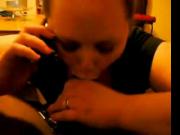 girlfriend sucking dick on the phone