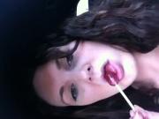 british girlfriend teasing with lollipop