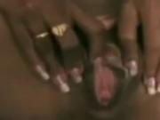 hardvideostube com Black Beauty playing with tight pussy