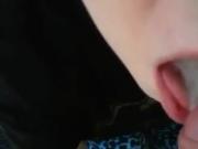 Cumming in sisters mouth