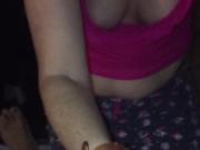 Handjob and massive cumshot