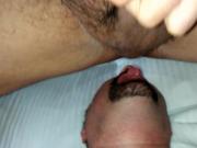 Goatee man and his tongue pleasuring my hole