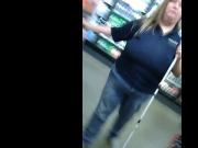 Blind woman has some huge saggers!