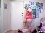 Extreme BBW Trample Turns Slave Purple