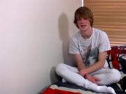 Ginger emo twink Kai Alexander pleasures himself on a bed
