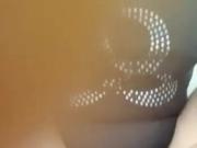 Hairy bear cumshot in pantyhose