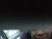 Black BBW street hooker car blowjob and CIM