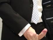 Cumming in my Suit and Tie