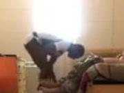 Straight military gets blow job