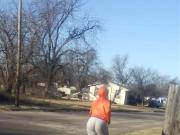Early morning jogger with a jiggly phat ass.