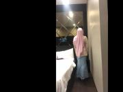 Sexy Hijabi Crossdresser Dances and Strips