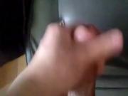 Asian guy wanking his big cock 2