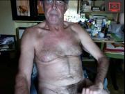 old man with black pubis