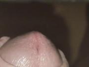 Foreskin play zoom closeup