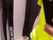 big young dick cum in front of mirror
