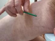 Sounding virgin takes 1.5 inches in his man-clit!