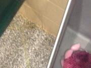 guy pisses everywhere in public bathroom