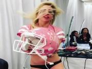 Lady Gaga being hot as fuck while getting ready backstage