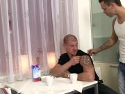 Gay boy seduces married buddy into homo sex