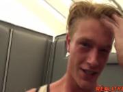 Athletic blond Ken getting pounded for extra cash