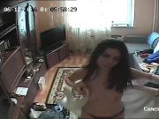 Hidden camera. Beautiful girl at home 2