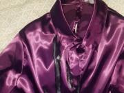 Satin satin blouse silky