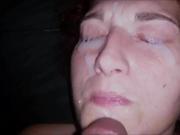 Face covered in cum