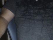 Cumming riding a huge black dildo