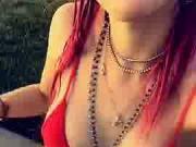 Bella Thorne red bikini selfie