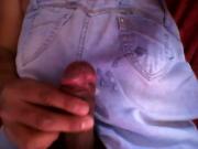 Cumming over my girfriend's jeans