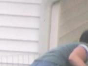 Spying neighbor sent butt
