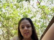 Skinny brunette playing for us