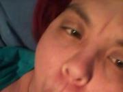 Laura Runyon sucks dildo