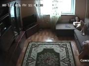 Hidden camera. Beautiful girl at home mastrubiruet