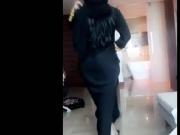 Sexy hijab abaya ass walk from khalij UAE