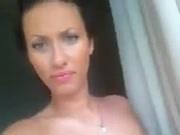 beautiful woman shows her body