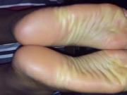 Cumshot on Teen GF Soles