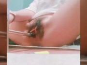 Masturbation using strange things