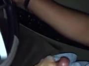 Footjob n cumshot in the car