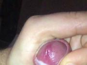 Slow sloppy amateur cumshot with precum and orgasm