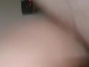 Hottie ties up cock and balls and pegs