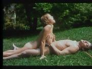 Brigitte Lahaie playing with her tits jiggling by the pool