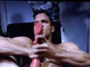 Sexy muscle dude with huge Dildo begging to get fucked