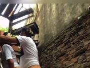Friend fucks me secretly in training