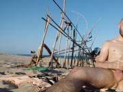 In the beach