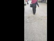 hijab momy shaking her ass in the street