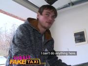 Female Fake Taxi Mechanic gives blonde a full sexual service