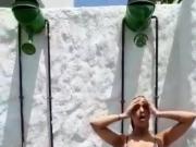 Hot shower in my bikini