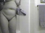 BBW wife on hidden cam after shower